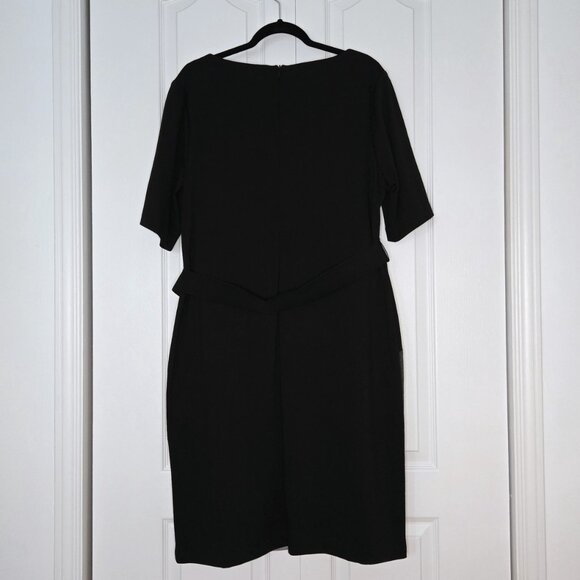 Laura Plus Grey & Black Jersey Knit Dress | Size 18 | Elbow Length Sleeve - Picture 2 of 9